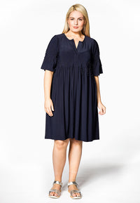Dress ruffles/pearls DOLCE - blue - #1