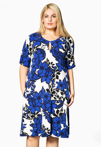 Dress wide short sleeve ALISE - white - #1