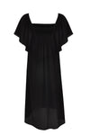 Dress long elastic back - black - #3
