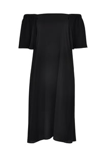 Dress long elastic back - black - #4