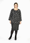 Tuniek met parels confetti - Zwart