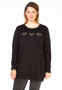 Sweater beaded bees - black - #1