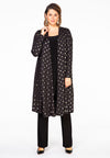 Cardigan GOLD DOTS - black