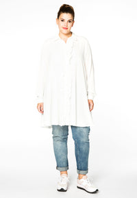 Blouse ruffled bubble - white - #2