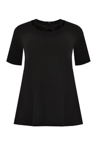 Tunic flare tape neck DOLCE - black - #4
