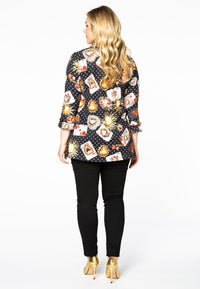 Tunic frilled cuff GAMECARD - black - #3