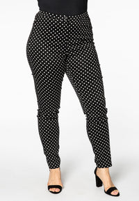 Trousers stretch DOTS - black - #2