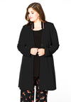 Blazer v-neck collar interlock - black