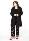Blazer v-neck collar interlock - black