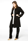 Cardi-jacket button INTERLOCK - black - #1