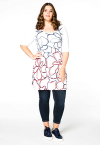 Tunic wide bottom FLOWER - multi - #1