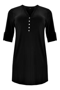 Tunic grandad collar DOLCE - black - #4