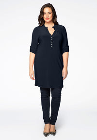 Tunic grandad collar DOLCE - blue - #1