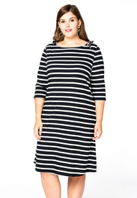 Dress shoulder bow BRETON - blue - #2
