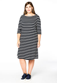 Dress shoulder bow BRETON - blue - #1