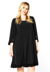 Dress ruffled button sleeve DOLCE - black - #2