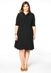 Blouse-dress ruffled DOLCE - black