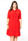 Blouse-dress ruffled DOLCE - red - #2