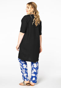 Tunic pleat LINEN - black - #3
