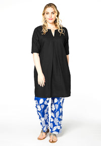 Tunic pleat LINEN - black - #2