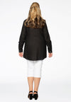 Blouse blind button closure LINEN - black - #3