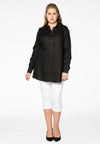 Blouse blind button closure LINEN - black - #2