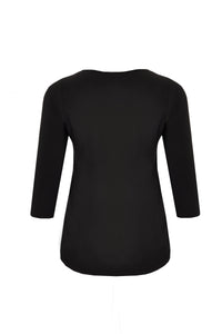 Shirt straight 3/4 sl DOLCE - black - #2