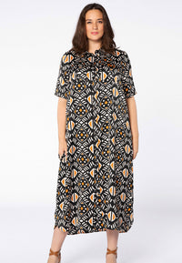 Blouse long pockets AFRICA - white - #2