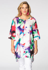 Tunic grandad collar ARIEL - white - #2