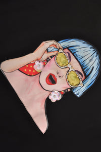 T-Shirt wide POP ART - black - #5