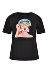 T-Shirt wide POP ART - black - #4