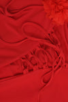 Dress flower straps DOLCE - red - #5