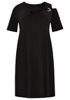 Dress DOLCE asymmetric neck - black - #4