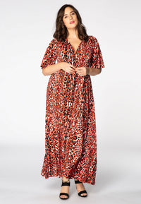 Dress cross-overlay RED LEO - red - #1