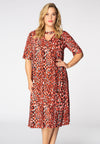 Jurk met cut-out halslijn RED LEODress cut-out RED LEO - red - #2
