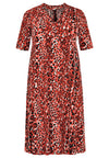 Jurk met cut-out halslijn RED LEODress cut-out RED LEO - red - #4