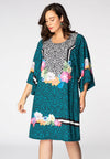 Dress wide sleeves LEO FLOWER - blue - #2
