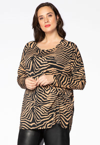 Shirt ZEBRA wide knot - brown - #2