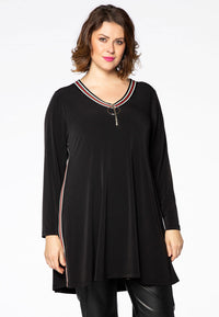 Tunic DOLCE wide bottom zip - black - #1