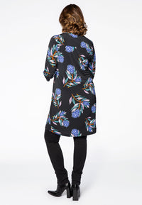 Tunic VERA grandad collar - black - #3