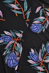 Tunic VERA grandad collar - black - #5