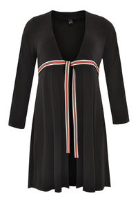 Cardigan DOLCE stripe tape - black - #4