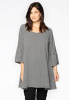 Tunic wide bottom PIED DE POULE - black - #1