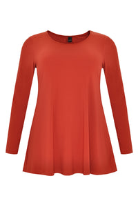 Tunic DOLCE flare long sleeve - orange - #1