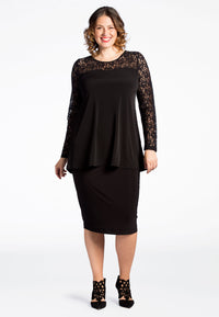 Tunic DOLCE flare lace - black - #1