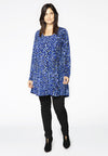 Tunic wide bottom blue leo - blauw