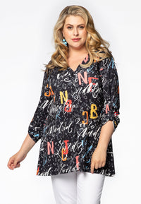 Tunic flare LETTERS - black - #2