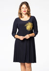 Dress Palm embr. DOLCE - blue - #2