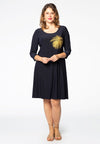 Dress Palm embr. DOLCE - blue - #1