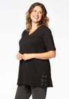 Tunic flare eyelet slit - black - #2